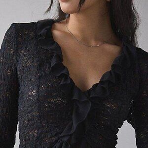 Gorgeous Black Lace Top by Kay Celine (Sz M)